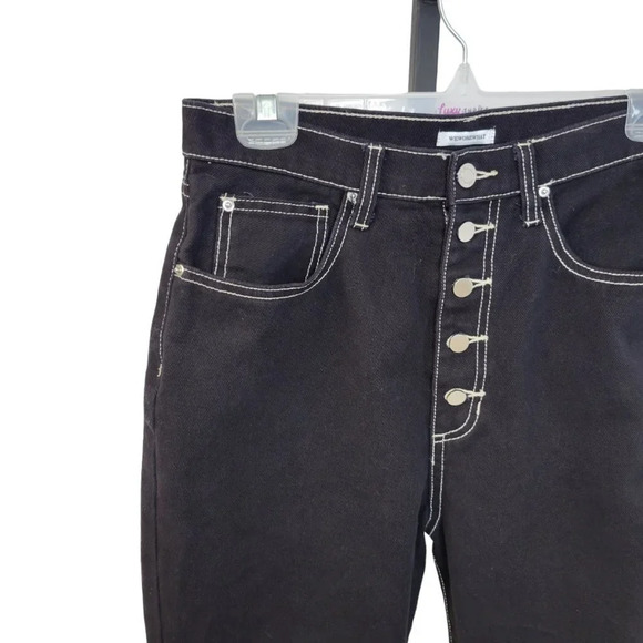 Revolve We Wore What The Danielle Straight Jeans Size 30 Black - Picture 4 of 8